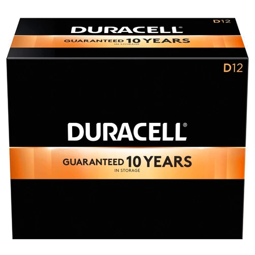 Duracell CopperTop Alkaline Batteries with Duralock Power Preserve Technology D 12/Box (MN1300)