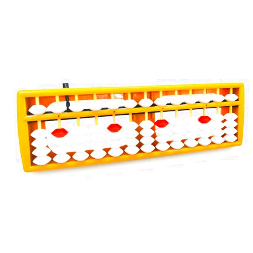 DMHMXZ Abacus，Soroban, Abacus for Adults, Professional 13 Column Abacus for Math with Reset Button，Digits and Educational Learning Tool （9.8 inch）