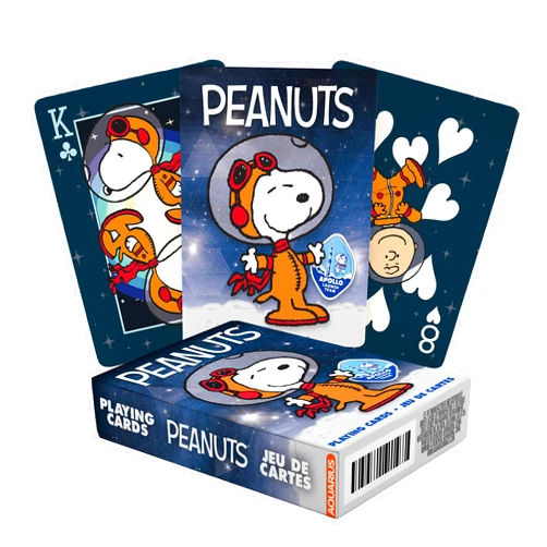 AQUARIUS Peanuts Snoopy in Space Playing Cards - Peanuts Deck of Cards for Your Favorite Card Games - Officially Licensed Peanuts Merchandise & Collectibles