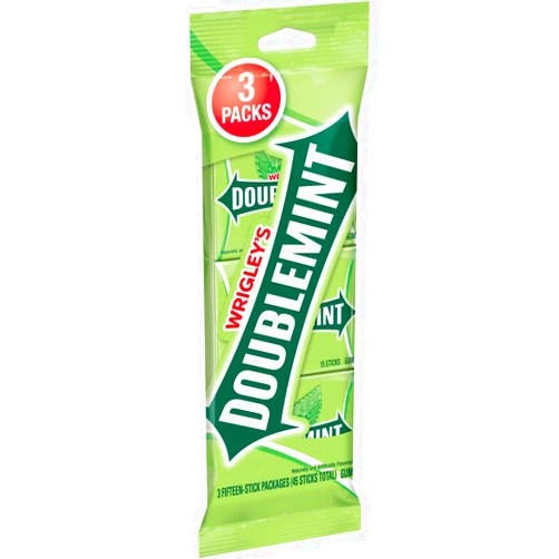 Doublemint WRIGLEY'S Doublemint Chewing Gum Bulk Pack, 15 Stick Count (Pack of 3) - Gum Packs