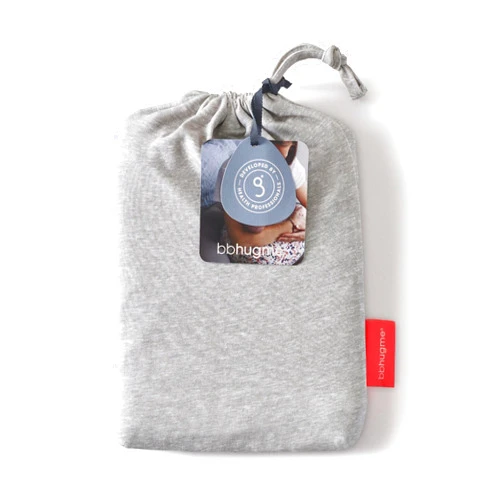 bbhugme Nursing Pillow Cover - Cotton Jersey Fabric - Fits Nursing Pillow for Breastfeeding, Bottle Feeding and Bonding - Cover Only, Nursing Pillow Sold Separately, Grey Melange