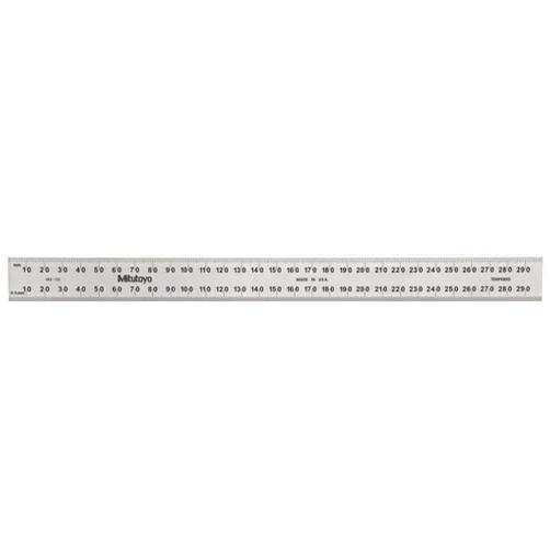 Mitutoyo 182-131, Steel Rule, 300mm (1mm, 0.5mm, 1mm, 0.5mm), 3/64