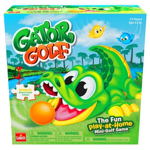 Goliath Gator Golf – Putt The Ball Into The Gator’s Mouth to Score Game – Includes A Fun Colorful 24pc Puzzle (31250)