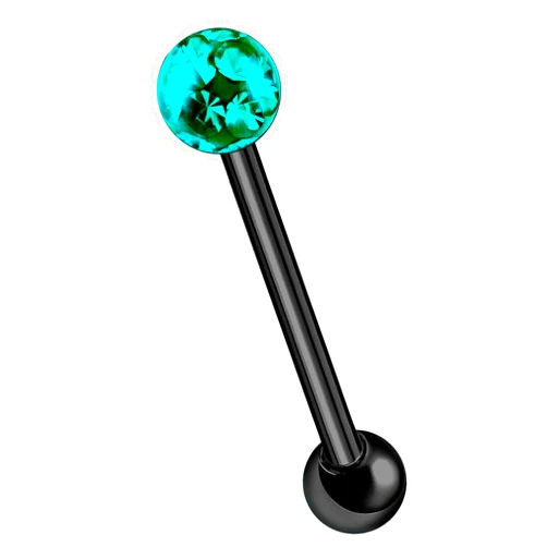 MATIGA Anodized Titanium 14g Tongue Piercing Bar Piercing Jewelry Nipple 5mm Ferido Crystal More Choices