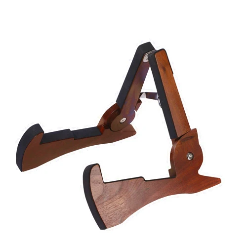 BORGBAR Guitar Stands, Foldable Wood Guitar Stands, Acoustic Electric Wooden Guitar Stand Holder Floor for Multiple Guitars, Bass Classic banjo Guitar Stand (Black Walnut Color)