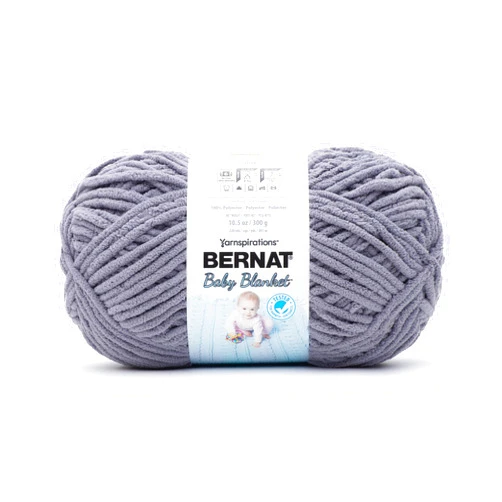 Bernat BABY BLANKET BB Mountain Mist Yarn - 1 Pack of 10.5oz/300g - Polyester - #6 Super Bulky - 220 Yards - Knitting/Crochet