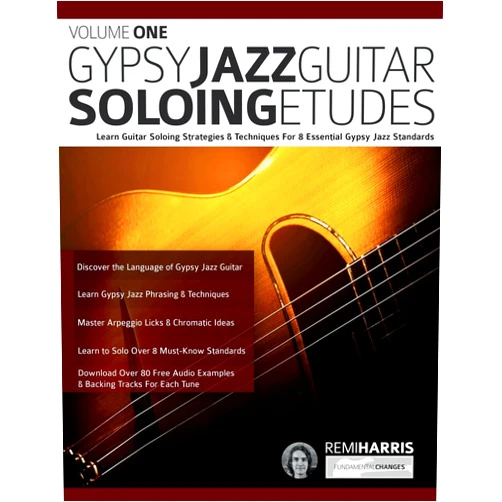 By Mr Remi Harris (Author), Mr Tim Pettingale (Author), Mr Joseph Alexander (Author) & 0 more Gypsy Jazz Guitar Soloing Etudes – Volume One: Learn Guitar Soloing Strategies & Techniques For 8 Essential Gypsy Jazz Standards (Play Gypsy Jazz Guitar)
