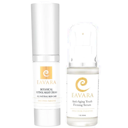 Eavara Organic Retinol Night Cream and Anti Wrinkle Face Serum