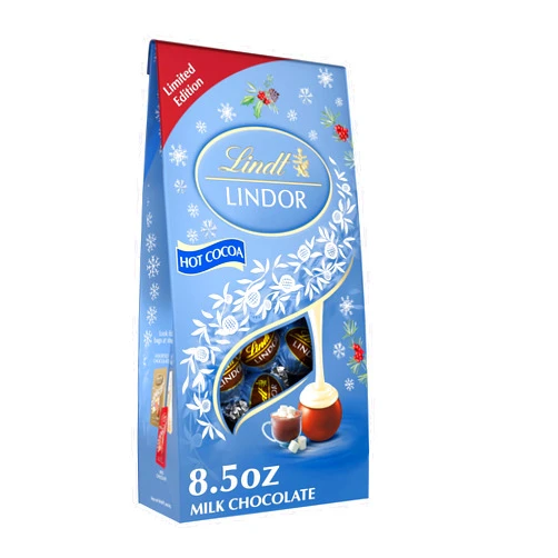 Lindt LINDOR Holiday Hot Cocoa Milk Chocolate Candy, 8.5 oz. Bag