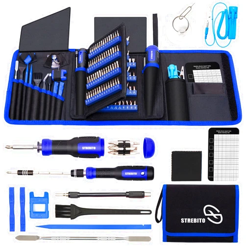 STREBITO Precision Screwdriver Set 191-Piece Multi-Bit Screwdriver 1/4 Inch Nut Driver Home Improvement Tool Electronic Repair Kit for Computer, iPhone, Laptop, PC, Cell Phone, PS4, Xbox, Nintendo