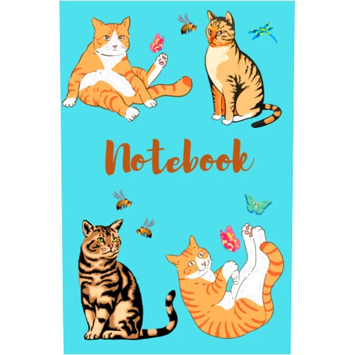 Valei Designs Notebook: Blank Lined Notebook for Cat Lovers
