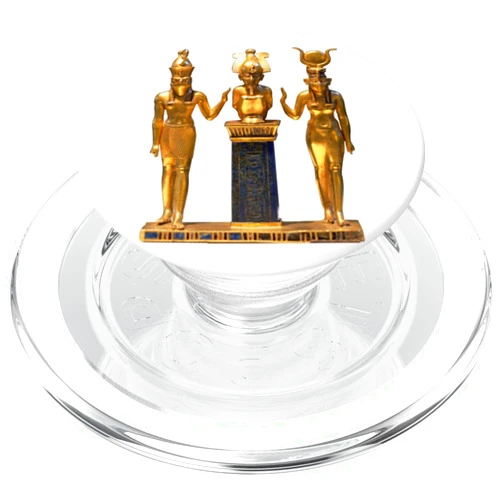 Signs and Symbols Egyptian Trinity Golden Horus Osiris and Isis Statue T-Shirt PopSockets PopGrip for MagSafe