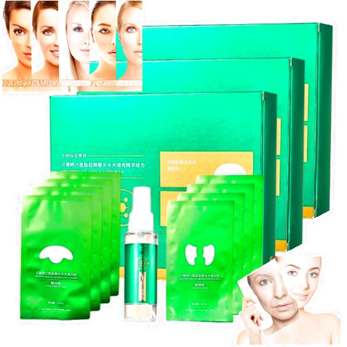 GAFENO Anti-Wrinkle Soluble Hexapeptide Collagen Filler Serum, Hexapeptide Fill Water Light Sticker,Collagen Sheets for Face Dissolve, Anti-Wrinkle Hexapeptide Collagen Serum Set (3PCS)