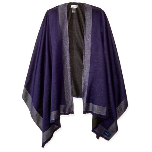 Calvin Klein womens Lurex Border Shawl With Brushed BackFashion Scarf