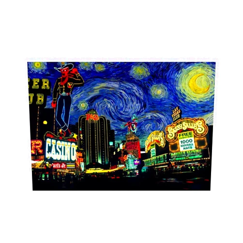 iCanvas Las Vegas, Nevada Starry Night Skyline Gallery-Wrapped Canvas Giclée by 5by5collective