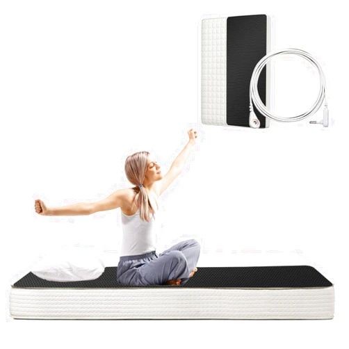 LAXVAPIU Grounding Mat for Bed Sleeping Grounding Mats Therapy Grounding Bed Sheets Earth Mats for Grounding Mattress(27x78 Inch)