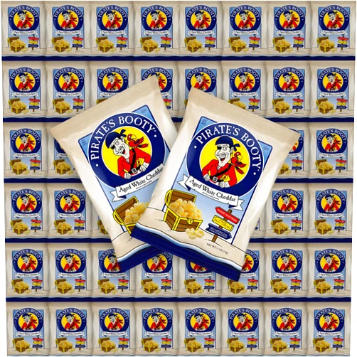 Bussin Boxes Bulk Pirates Booty Popcorn Puffs Individual Bags by Bussin Boxes (50 Count)