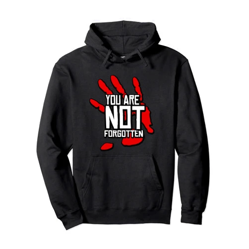 I Wear Red For My Native American Sisters StopMMIW I Wear Red For My Sisters Native American Stop MMIW Red Hand Pullover Hoodie