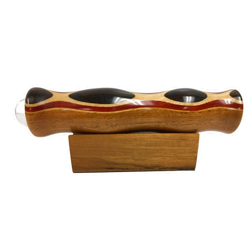 N and J N & J Kaleidoscope Teleidoscope in Solid Teak, 5 1/2 Inch Barrel, Laminated Solid Woods Including Padauk, Ebony and Jalneem. Handcrafted in U S A !