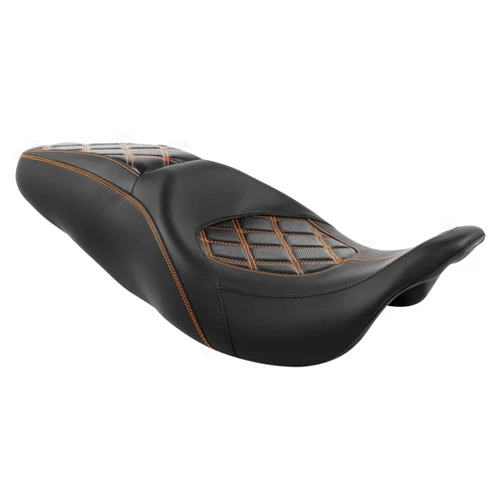 TCMT One-Piece 2 up Bucket Seat Motorcycle Driver Passenger Seat Fit For Harley Road King Street Glide Electra Glide Road Glide 2009-2023