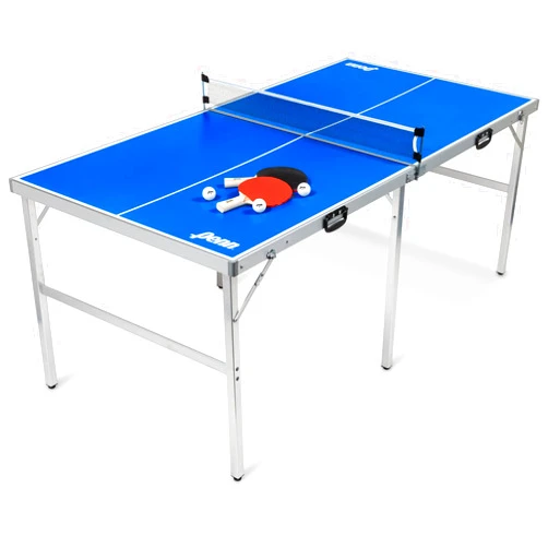 EastPoint Sports Penn Space Saver Table Tennis Table – Fully Assembled 6 Foot x 3 Foot Indoor/Outdoor Portable Table with Net, 2 Ping Pong Paddles and 4 Balls 10 Minute Set Up