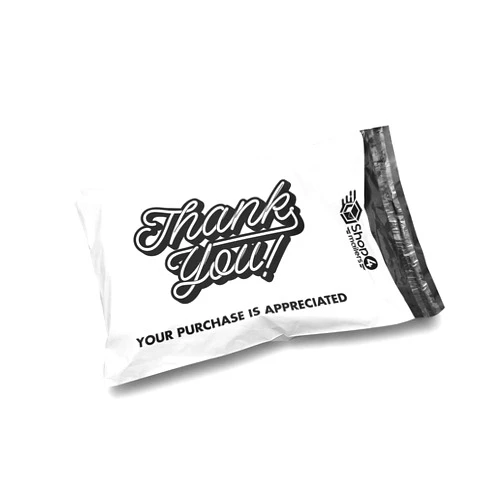 Shop4Mailers 10 x 13 Thank You! Your Purchase is Appreciated Poly Bag Mailer Envelopes 2 Mil (100 Pack, White)