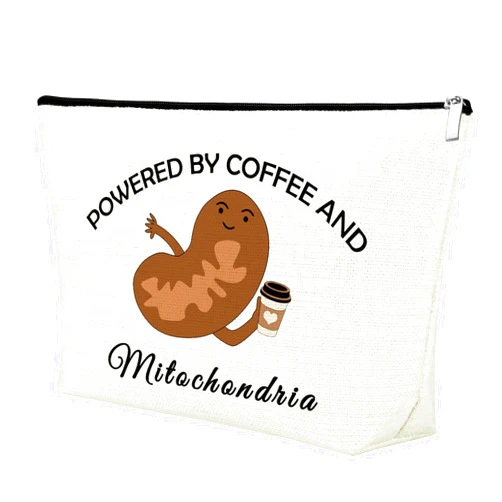 Mxrymvu Caffeine Lovers Gift Makeup Bag Chemistry Gifts for College Student Travel Bag Biology Teacher Gifts for Women Zipper Pouch Funny Coffee Lovers Gift Ideas Lab Tech Appreciation Gifts Cosmetic Bag