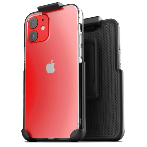 Encased X-Clip Designed for iPhone 12 Mini Clear Case with Belt Holster