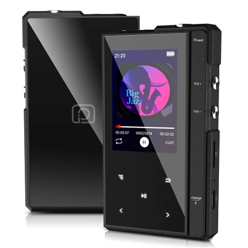 Phinistec 32GB MP3 Player with Bluetooth 5.0, Phinistec Z6 Digital Audio Player with Loud Speaker, 2.4’’ IPS Super Battery Life Music Player with FM Radio, E-Book, Music Alarm Support up to 256GB