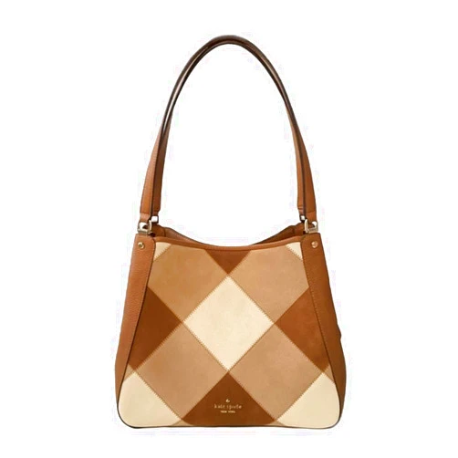 kate spade new york Leila Patchwork Suede Medium Triple Compartment Shoulder
