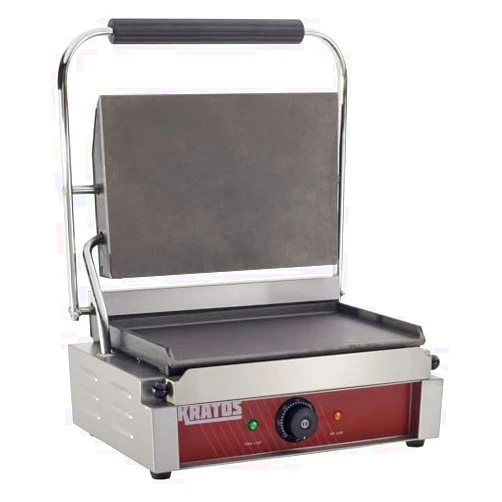 Kratos Commercial Electric Panini Sandwich Grill with Smooth Plates, 14