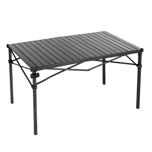 ALPHA CAMP Folding Camping Table Aluminum Roll-up Table, Lightweight Foldable Camp Table for Outdoor Camping Picnic Barbecue Beach Patio Indoor, 4-6 Person