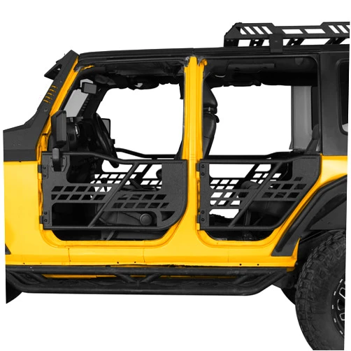 Hooke Road for Jeep JK Trail Doors Offroad Steel Tube Doors Compatible with 2007-2018 Jeep Wrangler JK Unlimited 4-Door Sahara Rubicon Sport