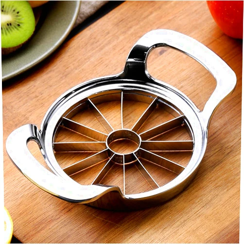 INNOVECO 12 Slices Extra Large Apple Cutter, Stainless Steel Ultra-Sharp Apple Slicer and Corer, Pitter, Apple Divider Up to 4 Inches Fruit (Upgraded)