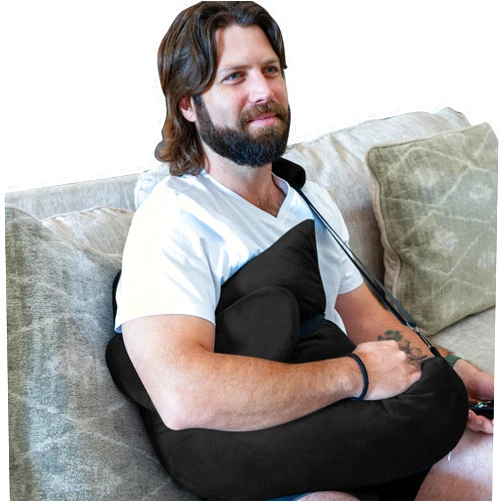Zomaple Shoulder Surgery Pillow - Pain Relief for Torn Rotator Cuff, Broken Arm, Dislocated Shoulder & Post-op Care - After Surgery Recovery Healing & Side Sleeping Arm Support Pillow with Strap and Soft Pad