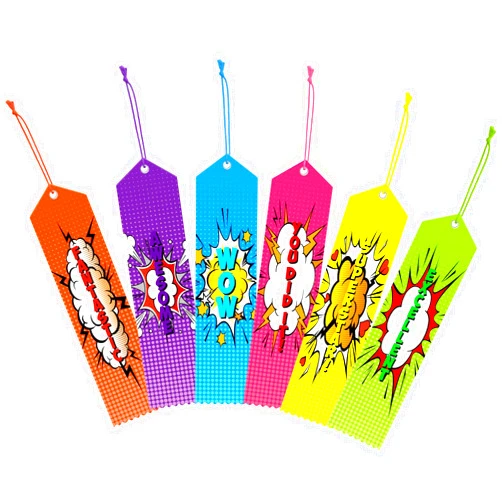 Outus 60 Pieces Comic Book Themed Awards Ribbons Comic Ribbon Awards Participant Ribbons for Prizes for Schools Fundraising Events Carnivals Party Decorations Students Teachers Gifts Favors Supplies