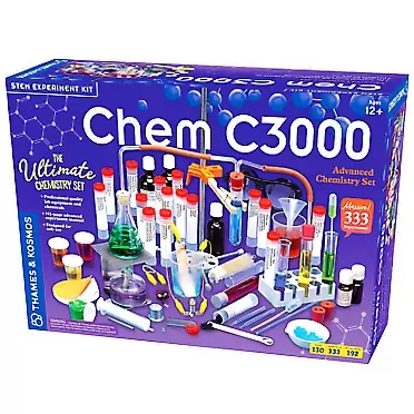 Thames & Kosmos Chem C3000 (V 2.0) Chemistry Set | Science Kit with 333 Experiments & 192 Page Lab Manual, Student Laboratory Quality Instruments & Chemicals, Multi, 21.3