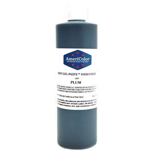 AmeriColor, Plum, 13.5 Ounce Bottle, Soft Gel Paste Food Color
