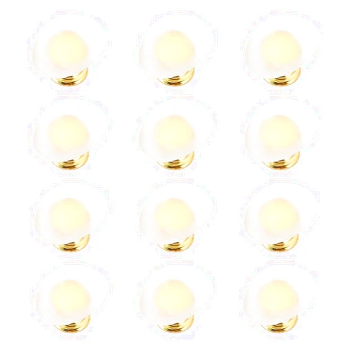 LEICHI Clear Glass Stone Shape Pulls Cabinet Hardware Drawer Knob Furniture Handle Pull Dresser Knob, Gold Base with Screw,12-Pack (Clear)