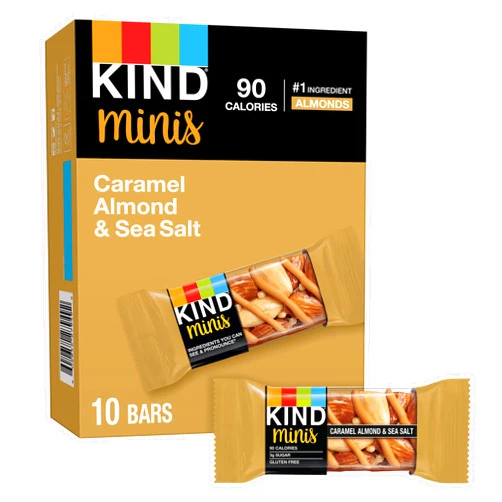 KIND Minis, Caramel Almond & Sea Salt, 0.7 Ounce (Pack of 10)