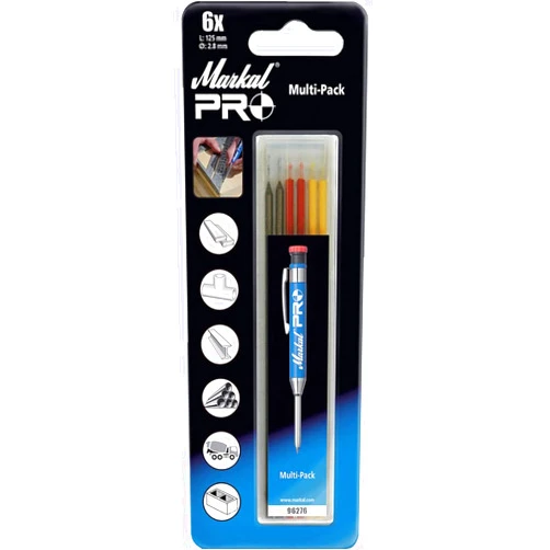 Markal 96276- Markal Pro Holder Refills, Multi Color Pack , 2 Red, 2 Yellow & 2 Black