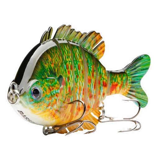 BASSDASH SwimPanfish Multi Jointed Panfish Bluegill Swimbaits Hard Topwater Bass Lures Fishing Lure Crank Saltwater 3.5in/0.85oz