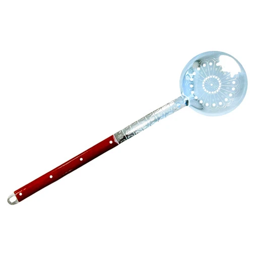 STP GOODS Stainless Steel Kazan Skimmer with Wooden Handle 25