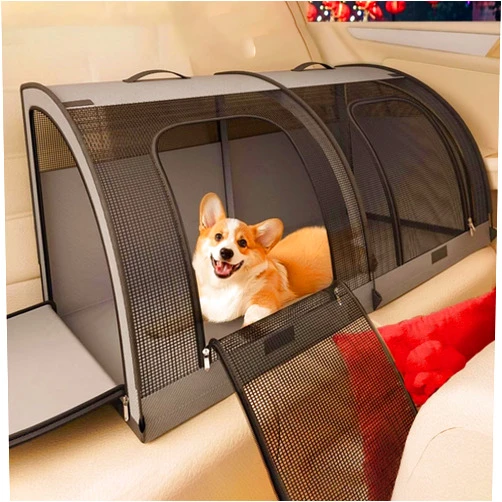 Generic Cat Travel Carrier, Portable Pet Crate for Indoor and Outdoor Use, Versatile Car Seat Kennel, Prevents Hair from Flying for Easy Outdoor Travel