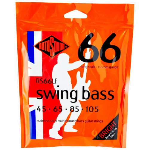 Rotosound RS66LF Swing Bass 66 Stainless Steel Bass Guitar Strings (45 65 85 105)