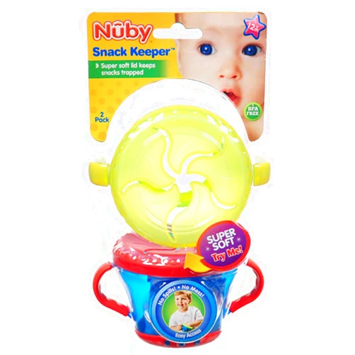 Nuby Keeper Snack Container, 1 Count (Pack of 1), Colors May Vary