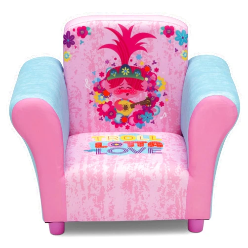 Delta Children Kids Character Upholstered Chair, Trolls World Tour