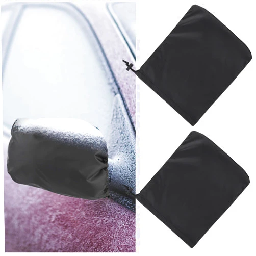 Xinjoduz 2 PCS Side Mirror Covers for Winter Cover Rear View Mirror Cover Snow Ice Mirror Protective Equipment Side View Mirror Cover Winter Waterproof Car Side View Mirror Accessory Universal Size (Black)