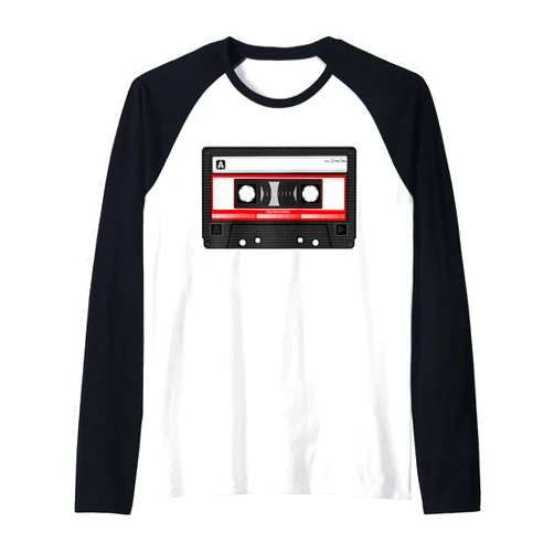 80er 90er 80s 90s Party Outfit Kostüm Verkleidung Retro vintage cassette tape 80s 90s 80s 90s party Raglan Baseball Tee