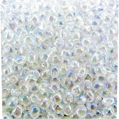 Tenhitoys Miyuki Drop Beads 2.8mm 9 Gram Tube Crystal AB